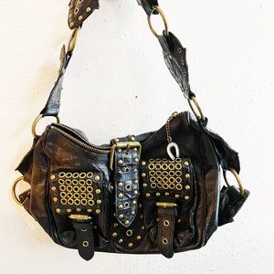 Y2K Betsey Johnson Gold Hardware Bag